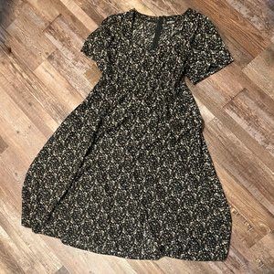 Disturbia Gardenia Print Split Midaxi Dress